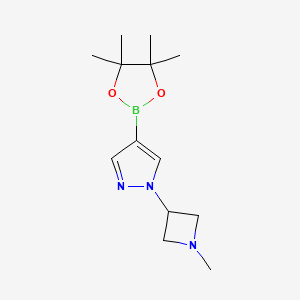 molecular formula C13H22BN3O2 B13976788 1-(1-Methyl-3-azetidinyl)-4-(4,4,5,5-tetramethyl-1,3,2-dioxaborolan-2-yl)-1h-pyrazole 