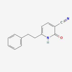 molecular formula C14H12N2O B13976816 Nicotinonitrile, 1,2-dihydro-2-oxo-6-phenethyl- CAS No. 4241-21-8