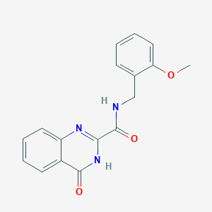 molecular formula C17H15N3O3 B13976843 4-hydroxy-N-(2-methoxybenzyl)quinazoline-2-carboxamide 
