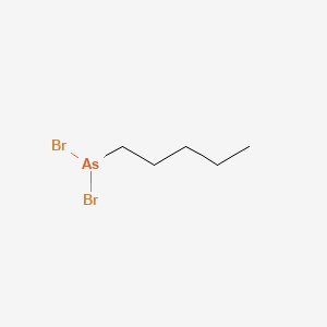 molecular formula C5H11AsBr2 B13976851 Arsine, pentyldibromo- CAS No. 64047-02-5