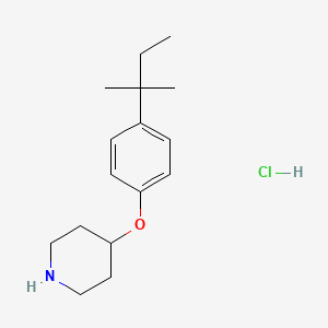 molecular formula C16H26ClNO B1397693 4-(4-(tert-Pentyl)phenoxy)piperidine hydrochloride CAS No. 1219963-86-6