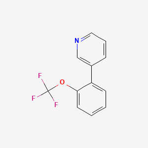 molecular formula C12H8F3NO B13976965 3-(2-(Trifluoromethoxy)phenyl)pyridine CAS No. 1214372-37-8