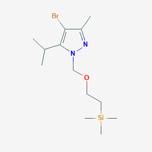 molecular formula C13H25BrN2OSi B13976974 4-Bromo-5-isopropyl-3-methyl-1-((2-(trimethylsilyl)ethoxy)methyl)-1H-pyrazole 