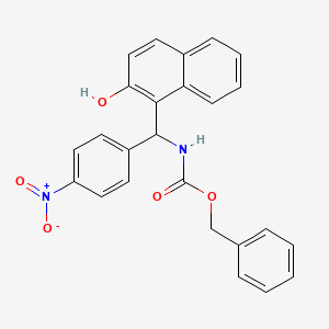 molecular formula C25H20N2O5 B13976984 benzyl N-[(2-hydroxynaphthalen-1-yl)-(4-nitrophenyl)methyl]carbamate 