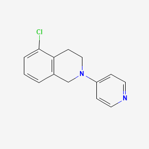 molecular formula C14H13ClN2 B13977031 5-Chloro-2-pyridin-4-yl-1,2,3,4-tetrahydro-isoquinoline CAS No. 524718-19-2
