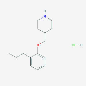 molecular formula C15H24ClNO B1397706 4-[(2-Propylphenoxy)methyl]piperidine hydrochloride CAS No. 1220037-29-5