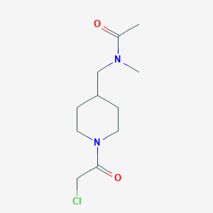 molecular formula C11H19ClN2O2 B13977131 N-[1-(2-Chloro-acetyl)-piperidin-4-ylmethyl]-N-methyl-acetamide 