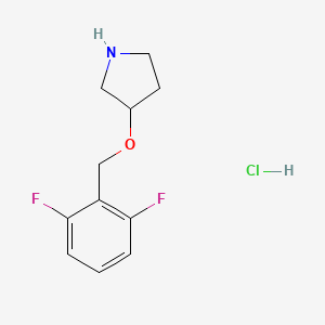 molecular formula C11H14ClF2NO B1397714 3-[(2,6-Difluorobenzyl)oxy]pyrrolidine hydrochloride CAS No. 1219979-20-0