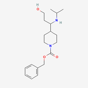 molecular formula C19H30N2O3 B13977150 Benzyl 4-(3-hydroxy-1-(isopropylamino)propyl)piperidine-1-carboxylate 