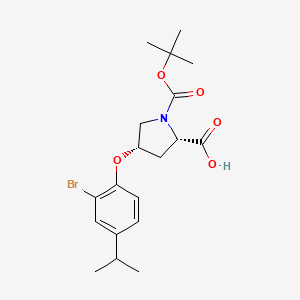 (2S,4S)-4-(2-Bromo-4-isopropylphenoxy)-1-(tert-butoxycarbonyl)-2-pyrrolidinecarboxylic acid