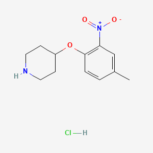 molecular formula C12H17ClN2O3 B1397718 4-(4-甲基-2-硝基苯氧基)哌啶盐酸盐 CAS No. 1220034-55-8