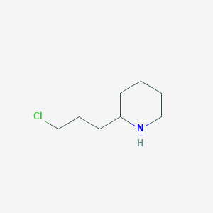 molecular formula C8H16ClN B13977241 2-(3-Chloropropyl)piperidine 