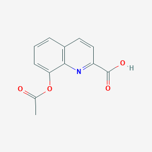 molecular formula C12H9NO4 B13977247 8-(Acetyloxy)quinoline-2-carboxylic acid CAS No. 66052-84-4