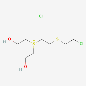 molecular formula C8H18Cl2O2S2 B13977272 Bis(2-hydroxyethyl)-2-(2-chloroethylthio)ethylsulfonium, chloride CAS No. 64036-91-5
