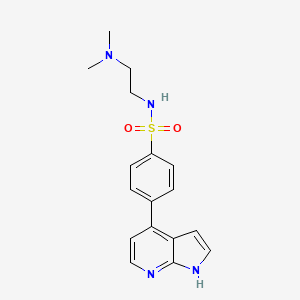 molecular formula C17H20N4O2S B13977292 N-[2-(dimethylamino)ethyl]-4-(1H-pyrrolo[2,3-b]pyridin-4-yl)benzenesulfonamide 