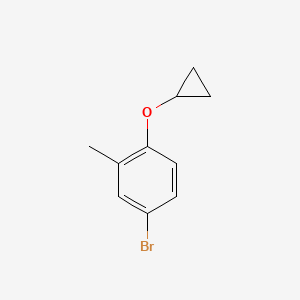 molecular formula C10H11BrO B13977303 4-Bromo-1-cyclopropoxy-2-methylbenzene 