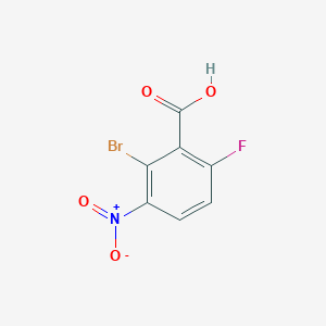 molecular formula C7H3BrFNO4 B1397733 2-Bromo-6-fluoro-3-nitrobenzoic acid CAS No. 1036388-81-4