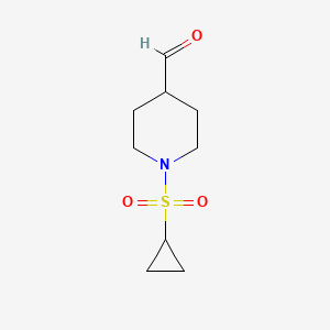 molecular formula C9H15NO3S B1397734 1-(Cyclopropanesulfonyl)piperidine-4-carbaldehyde CAS No. 1036738-94-9