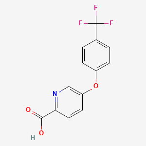 molecular formula C13H8F3NO3 B13977405 Picolinic acid, 5-(alpha,alpha,alpha-trifluoro-p-tolyloxy)- CAS No. 72133-40-5