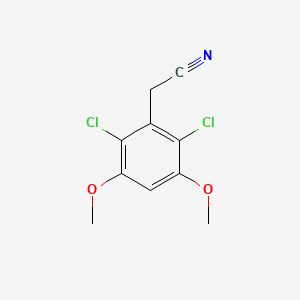 molecular formula C10H9Cl2NO2 B1397743 2-(2,6-Dichloro-3,5-dimethoxyphenyl)acetonitrile CAS No. 869882-16-6
