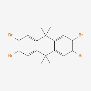 molecular formula C18H16Br4 B1397744 2,3,6,7-Tetrabromo-9,9,10,10-tetramethyl-9,10-dihydroanthracene CAS No. 1001080-74-5
