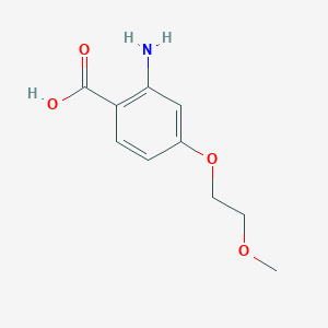 molecular formula C10H13NO4 B1397748 2-Amino-4-(2-methoxyethoxy)-benzoic acid CAS No. 860530-65-0