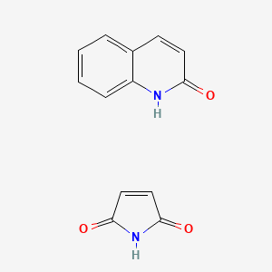 molecular formula C13H10N2O3 B13977522 pyrrole-2,5-dione;1H-quinolin-2-one 