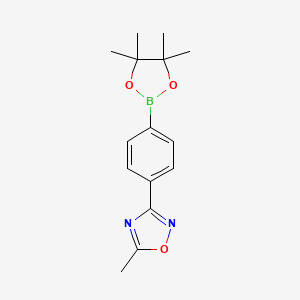B1397754 4-(5-Methyl-1,2,4-oxadiazol-3-yl)phenylboronic acid, pinacol ester CAS No. 1056456-23-5