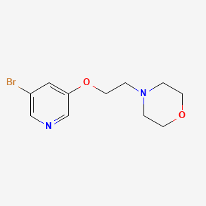 molecular formula C11H15BrN2O2 B1397757 4-{2-[(5-Bromopyridin-3-yl)-oxy]ethyl}morpholine CAS No. 1010104-32-1
