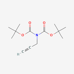 molecular formula C13H21NO4 B13977592 N,N-Bis(tert-butoxycarbonyl)-2-propyn-1-amine CAS No. 141120-04-9