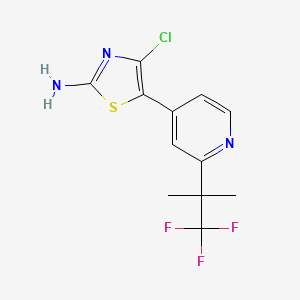 4-Chloro-5-(2-(1,1,1-trifluoro-2-methylpropan-2-yl)pyridin-4-yl)thiazol-2-amine