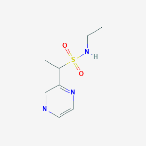 molecular formula C8H13N3O2S B13977603 N-ethyl-1-(pyrazin-2-yl)ethanesulfonamide 