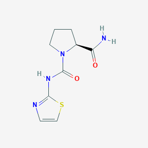 molecular formula C9H12N4O2S B1397761 (S)-N1-(thiazol-2-yl)pyrrolidine-1,2-dicarboxamide CAS No. 1217487-01-8