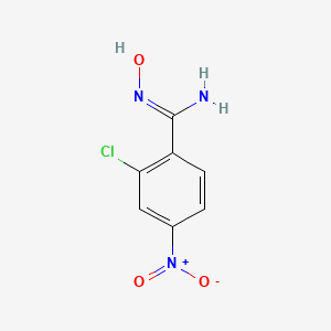 molecular formula C7H6ClN3O3 B1397762 2-Chloro-N'-hydroxy-4-nitrobenzamidine CAS No. 96898-76-9