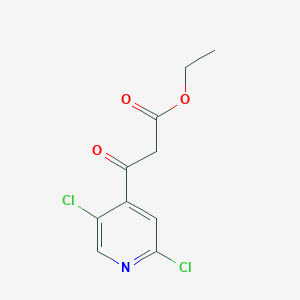 molecular formula C10H9Cl2NO3 B1397772 Ethyl 3-(2,5-dichloropyridin-4-yl)-3-oxopropionoate CAS No. 1020636-10-5