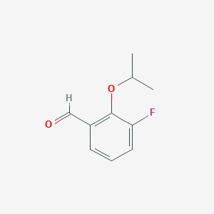 molecular formula C10H11FO2 B1397774 3-Fluoro-2-isopropoxybenzaldehyde CAS No. 1037092-98-0