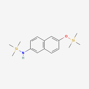 molecular formula C16H25NOSi2 B13977772 N-trimethylsilyl-6-trimethylsilyloxynaphthalen-2-amine CAS No. 33285-85-7