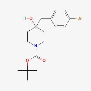 molecular formula C17H24BrNO3 B13977799 Tert-butyl 4-(4-bromobenzyl)-4-hydroxypiperidine-1-carboxylate 