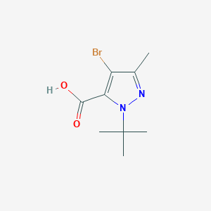 molecular formula C9H13BrN2O2 B139778 4-Bromo-1-(tert-butyl)-3-methyl-1H-pyrazole-5-carboxylic acid CAS No. 128537-60-0
