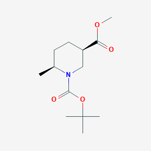 molecular formula C13H23NO4 B1397781 1-tert-butyl 3-methyl (3R,6S)-rel-6-methylpiperidine-1,3-dicarboxylate CAS No. 1009376-76-4