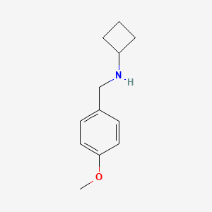 molecular formula C12H17NO B1397788 N-[(4-methoxyphenyl)methyl]cyclobutanamine CAS No. 1181382-84-2
