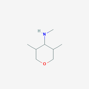 molecular formula C8H17NO B13977880 N,3,5-trimethyltetrahydro-2H-pyran-4-amine 