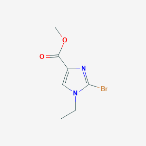 molecular formula C7H9BrN2O2 B13977881 Methyl 2-bromo-1-ethyl-1H-imidazole-4-carboxylate 