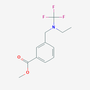 molecular formula C12H14F3NO2 B13977896 Methyl 3-((ethyl(trifluoromethyl)amino)methyl)benzoate 