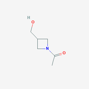 molecular formula C6H11NO2 B1397794 1-(3-(Hydroxymethyl)azetidin-1-yl)ethanone CAS No. 1421070-16-7