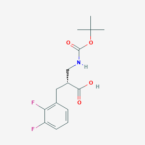 molecular formula C15H19F2NO4 B13977952 Boc-(r)-3-amino-2-(2,3-difluorobenzyl)propanoic acid 