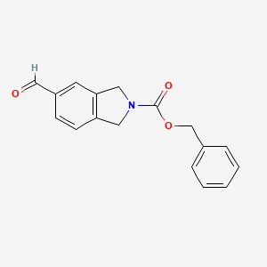 molecular formula C17H15NO3 B13977970 Benzyl 5-formylisoindoline-2-carboxylate 