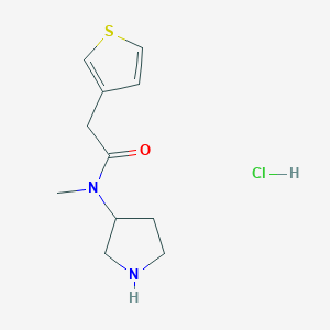 molecular formula C11H17ClN2OS B13977984 N-methyl-N-(pyrrolidin-3-yl)-2-(thiophen-3-yl)acetamide hydrochloride 