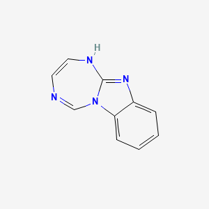 molecular formula C10H8N4 B13977991 11H-[1,3,5]triazepino[3,2-a]benzimidazole CAS No. 50511-81-4