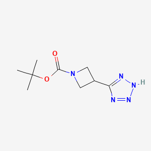 molecular formula C9H15N5O2 B1397800 tert-Butyl 3-(2H-tetrazol-5-yl)azetidine-1-carboxylate CAS No. 1009367-63-8